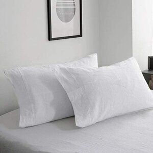Simple & Opulence 100% Linen Pillowcases  Basic Style Envelope Overlap Closure